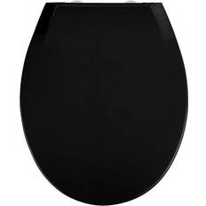 Noir Abattants de toilette Wenko Abattant WC Clipsable Fixation Inox 37 x 44 cm