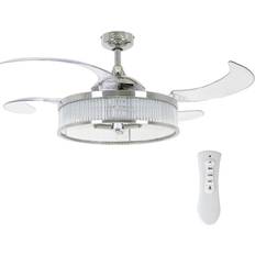 Transparent Loftventilatorer Fanaway 212929 Loftsventilator CORBELLE 3xE27/25W/230V krom