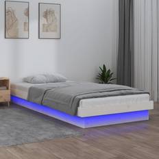 Lits et Matelas vidaXL Cadre À Lit À LED Sommier À Lattes 75x190 cm