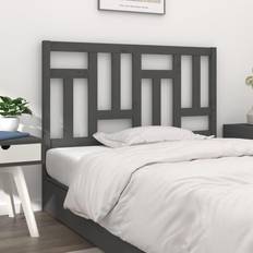 vidaXL grey, 145.5 Solid Pine Bed Honey Headboard