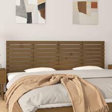 Senge & Madrasser vidaXL 206x3x63 massivt fyrretræ gyldenbrun Sengegavl