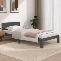 vidaXL grey, 100 Pine Bed Frame