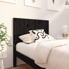 vidaXL black, 95.5 Solid Pine Bed Headboard