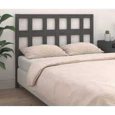 vidaXL grey, 145.5 Solid Pine Bed Honey Sänggavel