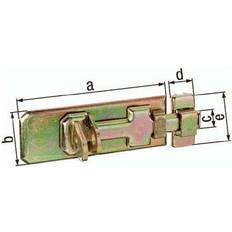 Security Sicherheits-Schlossriegel m.flachem Griff m.Schlaufe