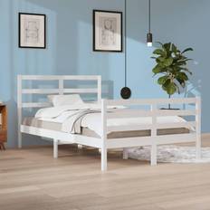 vidaXL Giroletto Bianco In Legno Massello Di Pino 120x200 cm