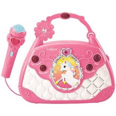 Lexibook Einhorn Karaoke Tasche mit Mikrofon und Stimmwandler rosa/weiß