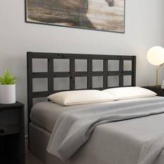 vidaXL black, 165.5 Pine Bed Headboard