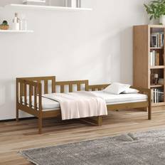 vidaXL Daybed 80 x 200 cm Massivt Fyrretræ Gyldenbrun Sofa 3 personers