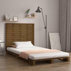 Senge & Madrasser vidaXL 141x3x91,5 massivt fyrretræ gyldenbrun Sengegavl