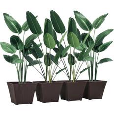 Pots, Plants & Cultivation OutSunny Outdoor Planter Pack of 4, Effect Plant Pots