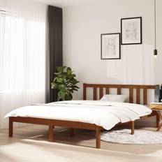 vidaXL Bed Frame Honey Brown Sängram
