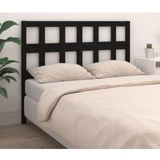 vidaXL black, 205.5 Pine Bed Headboard