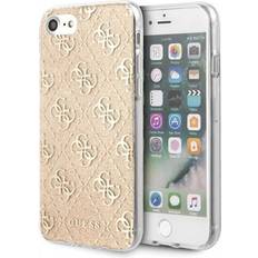 Guess fodral iphone 8 Guess 4G Glitter hårt fodral iPhone 7/8 SE2 Guld GUHCI8PCU4GLGO