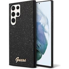Guess Glitter Flakes Metal Logo Case for Galaxy S23 Ultra