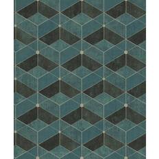 Living Walls Advantage Blue Muir Teal Geo Wallpaper
