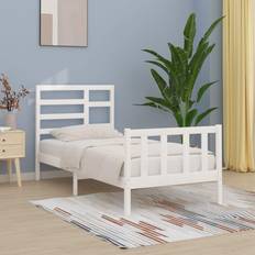 Beds & Mattresses vidaXL white, 100 Pine Bed Frame