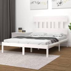 vidaXL Estructura De Cama De Madera Maciza De Pino Blanca 160x200 cm