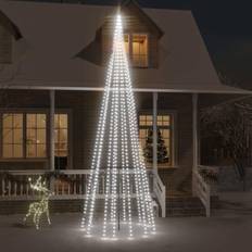 Illuminazioni dell'asta della bandiera vidaXL Albero Di Natale Pennone Bianco Freddo 732 LED 500 cm Statuetta