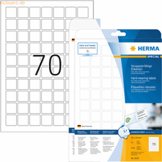 Label on sale Herma Self Adhesive Film Labels 70 Labels 24 x 24 mm