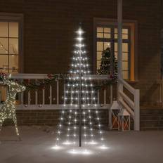 vidaXL Christmas Tree on Cold White 108 LEDs 180 cm Flagpole Lighting