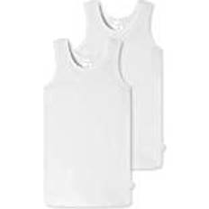 Jungen Tanktops Schiesser Unterhemden 2er-Pack weiß 95/5