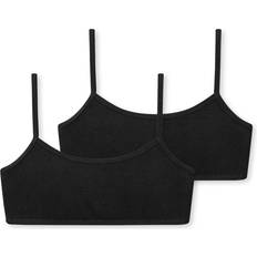 Katoen Bralettes Schiesser Biokatoen Meisjesbustiers 2-Pack - Zwart