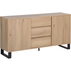 Beliani Chêne Avec Tiroirs Et Compartiments Elda Commode