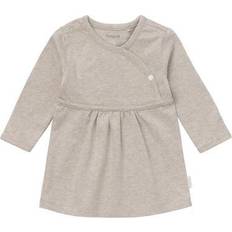Baby Baby flicka Dress ls Nevada barnklänning, taupe melange-P757, 68