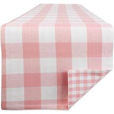 Design Imports Gingham Buffalo Check Bordduk Hvit, Rosa