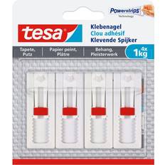 Rouge Crochets pour Images TESA 77774 Gel De Collage Réglable Blanc Contenu 4 pcs Crochet pour Image