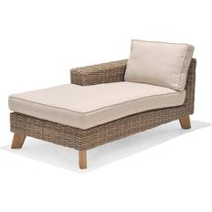 LifestyleGarden Garden Bahamas Chaiselong Teak/Natur med Beige Pude Sofa