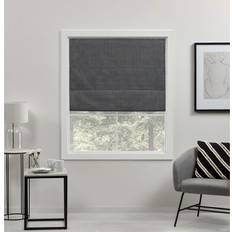 Grey - Polyester Pleated Blinds Exclusive Home Curtains 2-pack Acadia Total Blackout