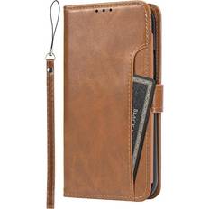 SaharaCase Folio Wallet Case for Apple iPhone 14 Pro Brown