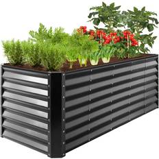 Best Choice Products Pots & Planters Best Choice Products 8x2x2ft Metal Raised Garden Planter Box Vegetables Flowers Herbs