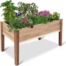 Raised herb garden planter Jumbl Raised Canadian Cedar Garden Bed