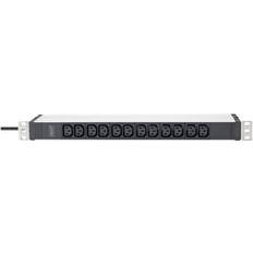 Strömuttag Med Aluminiumprofil 12xc13 16a 2m Kabel Cee 7/7 12st Ström Iec 60320 C13 10a