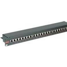 Geräte- & Verteilerkästen Roline 19"-Patchpanel, 24 Ports, Server Zubehör, Schwarz