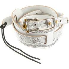 Straps Gretsch Tooled Leather Vintage Style Guitar Strap, White