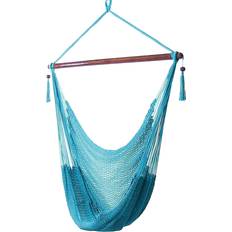 Blue Outdoor Hanging Chairs Sunnydaze Caribbean Style