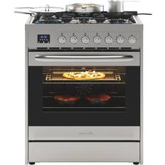 5 burner gas stove KoolMore 30” Gas Range with 5 Burner Cooktop, Rapid Silver