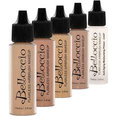 Belloccio Belloccio Medium Color Shade Foundation Set Professional Cosmetic Airbrush Makeup In 1 2 Oz Bottles