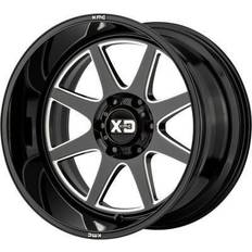 XD XD Wheels XD844 Pike, 22x10 with 5x139.7 Bolt Pattern Gloss Black Milled