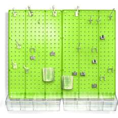 Tool Boards Azar Displays 70-Piece Pegboard Organizer Kit, Green