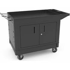 DIY Accessories Luxor Industrial Work Cart with Locking Cabinet