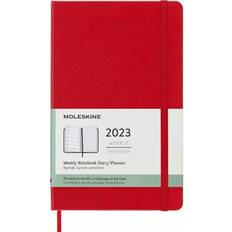 Moleskine Agenda Anual 2024 L Semana Vista Tapa Dura Rojo Escarlata