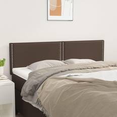 vidaXL Sengegavle 72 x 5 x 78/88 cm Kunstlæder Brun Sengegavl