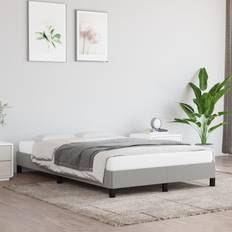 vidaXL Bedframe Stof Lichtgrijs 120x200 cm