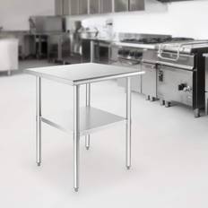 BBQ Accessories GRIDMANN 24 24 Inch Stainless Steel Table w/ Undershelf NSF Commercial Kitchen Work & Prep