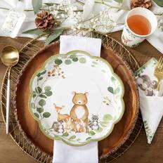 Kate Aspen Woodland Baby 9 in Premium Paper Plates Set of 16